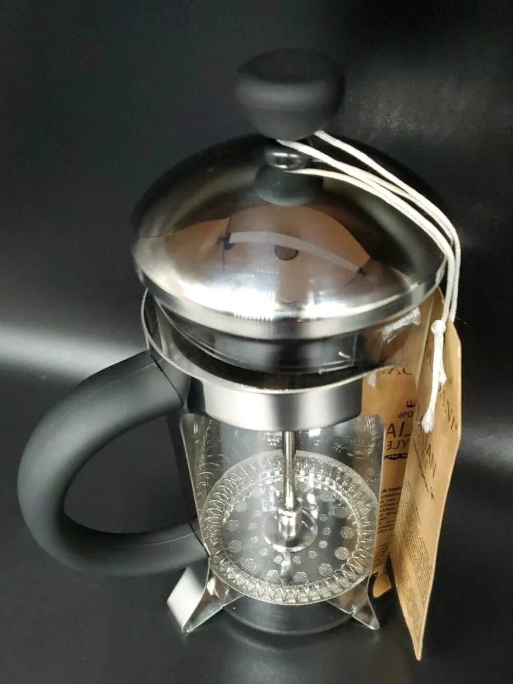 BRANDANI Coffee Tea French Press Stainless Steel Glass 100% Italian Style